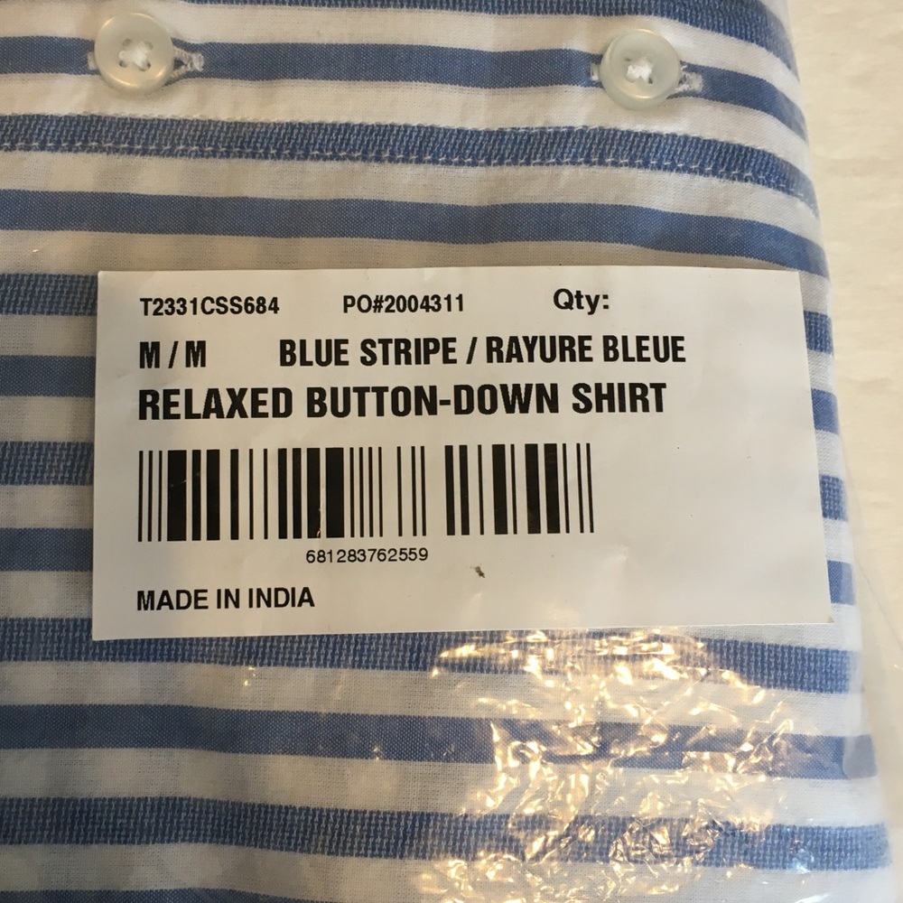 NWT JAG Jeans Women's Relaxed Button-Down Shirt, Blue Stripe, Women's Medium - Picture 10 of 12